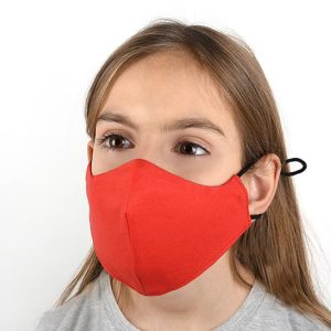 Детска предпазна маска за лице червено 2